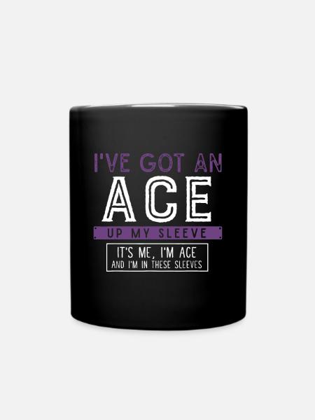 Lustige Asexuelle Stolz Ace Geschenk Im In Diesen Ärmeln A - Tasse einfarbig - Schwarz
