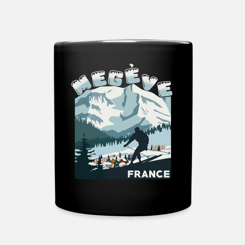 Megève Frankreich Souvenir - Tasse einfarbig - Schwarz