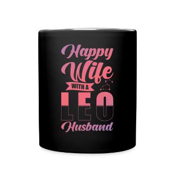 Leo Happy Woman avec Wasserman Husband - Mug uni - noir - Devant