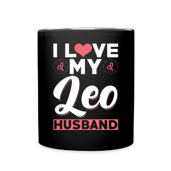J’aime mon mari Lion - Mug uni - noir - Devant