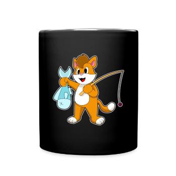 Pêche au chat pêcheur - Mug uni - noir - Devant