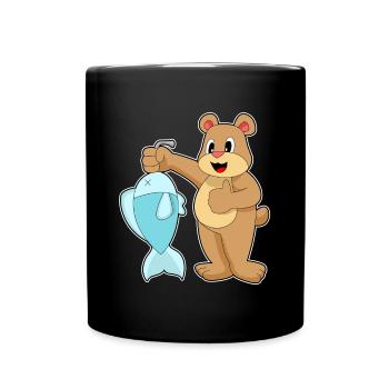 Pêche à la ligne à l’ours Pêche au poisson - Mug uni - noir - Devant