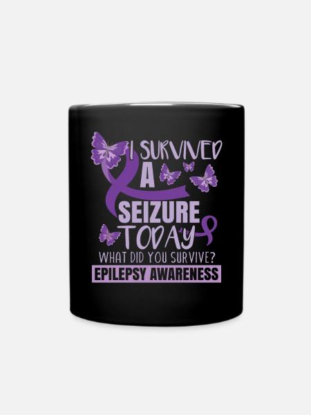 I Survive A Seizure Today - Full Colour Mug - black