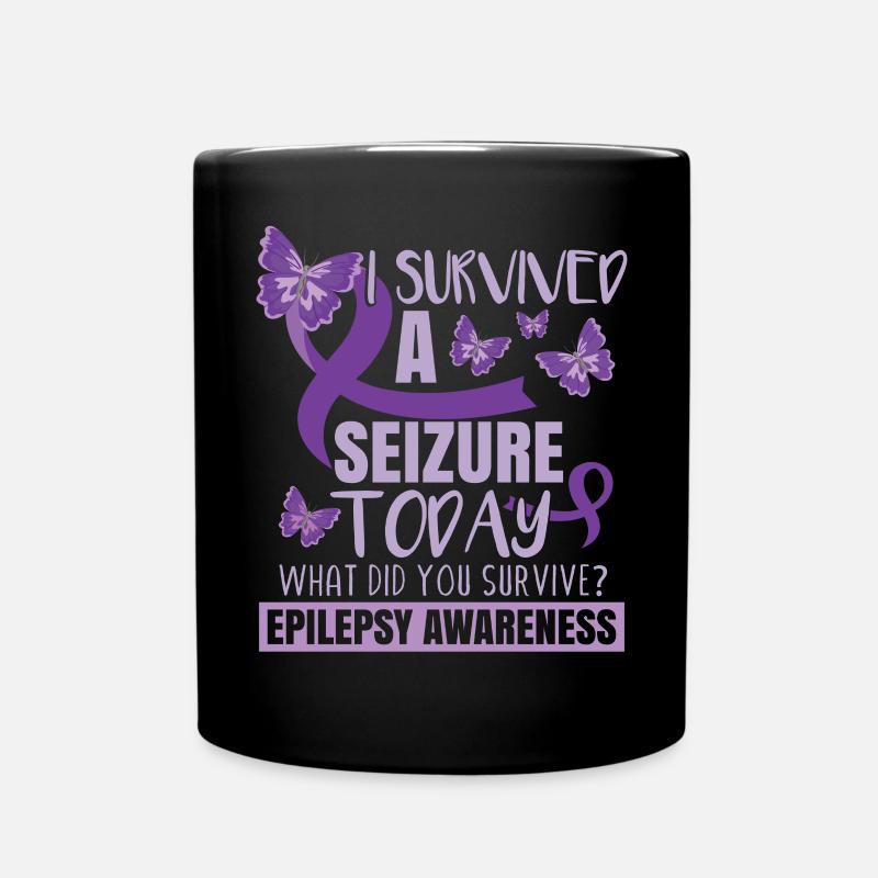 I Survive A Seizure Today - Full Colour Mug - black