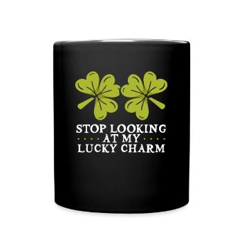 Hör Auf, Auf Meinen Charme Zu Schauen - Tasse einfarbig - Schwarz - Vorne