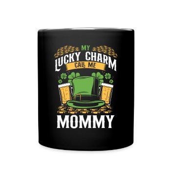 Good luck charm, call me mom - Full Colour Mug - black - Front