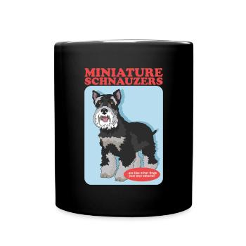 Schnauzer miniature propriétaire Schnauzer chiens cadeau - Mug uni - noir - Devant
