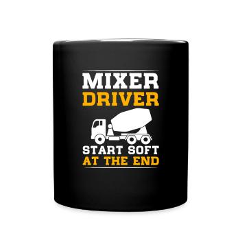 Bétonnier Bétonnier Finisseur Bétonière Bétonnière - Mug uni - noir - Devant