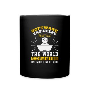 Programmierer, Computeradministrator, Programmierer, Softwareentwickler - Tasse einfarbig - Schwarz - Vorne