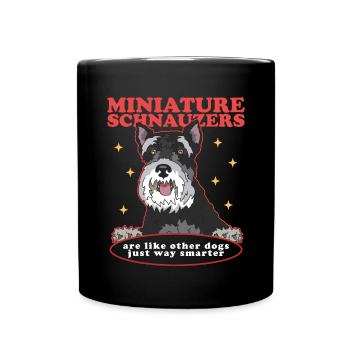 Schnauzer miniature propriétaire Schnauzer chien cadeau - Mug uni - noir - Devant