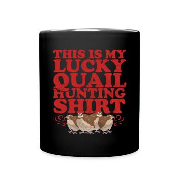 Chasse à la caille Chasse aux cailles Cadeau de chasseur de cailles - Mug uni - noir - Devant