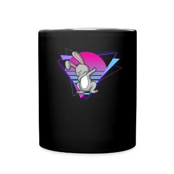 Lapin Vaporwave - Mug uni - noir - Devant