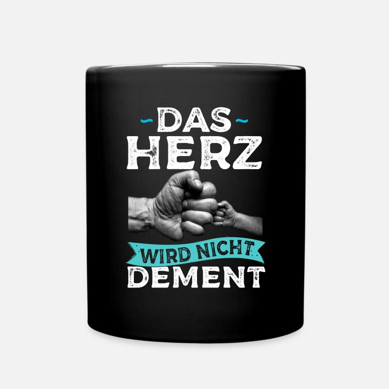 Das Herz Wird Nicht Dement Pflege Altenpflege - Tasse einfarbig - Schwarz