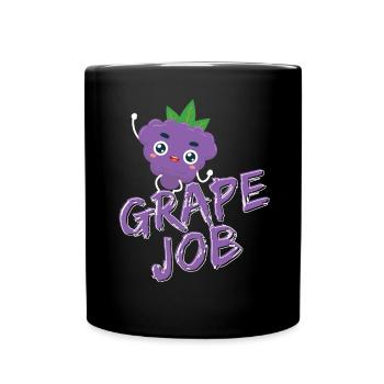 Grape Job - Tasse einfarbig - Schwarz - Vorne