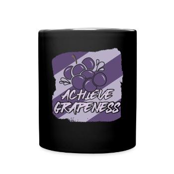 Achieve Grapeness - Tasse einfarbig - Schwarz - Vorne