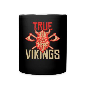 True Vikings Axe Distressed - Tasse einfarbig - Schwarz - Vorne