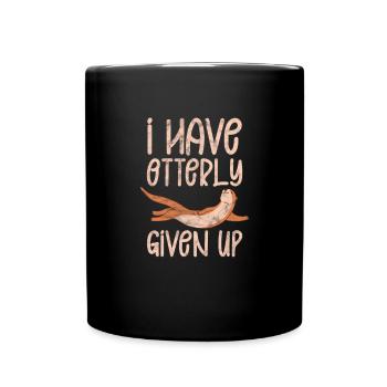 Loutre - Mug uni - noir - Devant