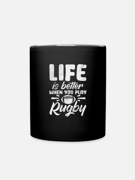 Rugby Club Rugby Team Football Sport Gift - Full Colour Mug - black