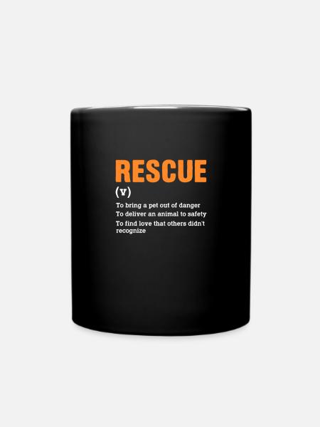 Tierrettung - Tasse einfarbig - Schwarz