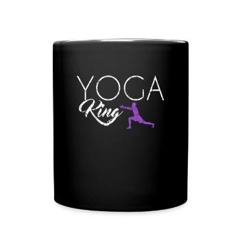 Yoga King - Tasse einfarbig - Schwarz - Vorne
