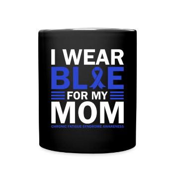 Je porte du bleu pour ma mère - prise de conscience de - Mug uni - noir - Devant