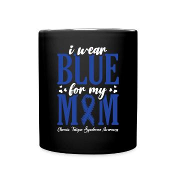 Je porte du bleu pour ma mère - prise de conscience de - Mug uni - noir - Devant