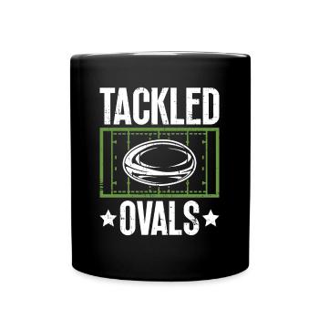 Ovales plaqués - Drôle de rugby - Mug uni - noir - Devant