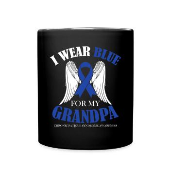 Ich Trage Blau Für Meinen Großvater - Bewusstsein - Tasse einfarbig - Schwarz - Vorne