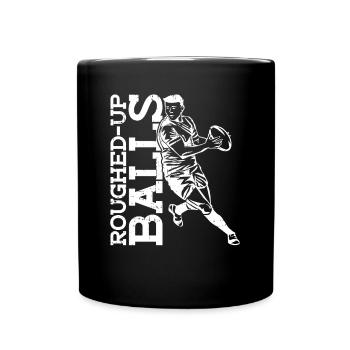 Balles rugueuses - Funny Rugby - Mug uni - noir - Devant