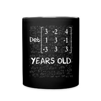 84th birthday 84 years matrix determinant - Full Colour Mug - black - Front
