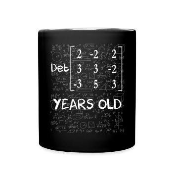 92. Geburtstag 92 Jahre Matrixdeterminante - Tasse einfarbig - Schwarz - Vorne