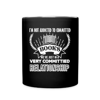Book In Relationship with Books - Full Colour Mug - black - Front