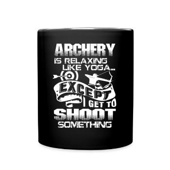 Archery Archery Is Relaxing Like Yoga - Full Colour Mug - black - Front