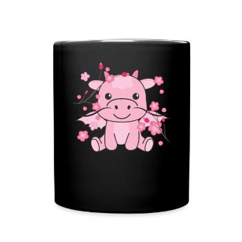 Dragon cute animals for kids kawaii - Full Colour Mug - black - Front