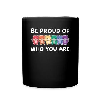 Drapeau arc-en-ciel Gay Pride LGBTQ Renard - Mug uni - noir - Devant