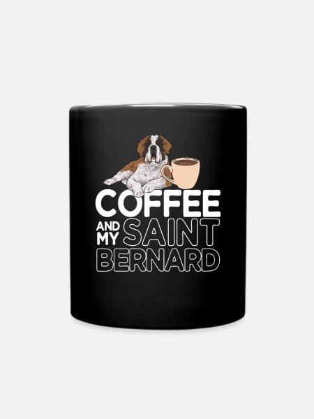 Bernhardiner St. Bernhardshund Hund - Tasse einfarbig - Schwarz