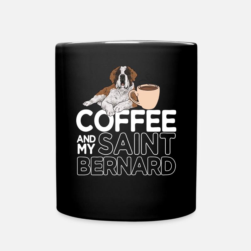 Bernhardiner St. Bernhardshund Hund - Tasse einfarbig - Schwarz