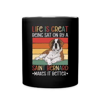 St. Bernard St. Bernard Dog Dog - Full Colour Mug - black - Front