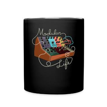 Modular Life Electronic Musical Synthesizer - Full Colour Mug - black - Front