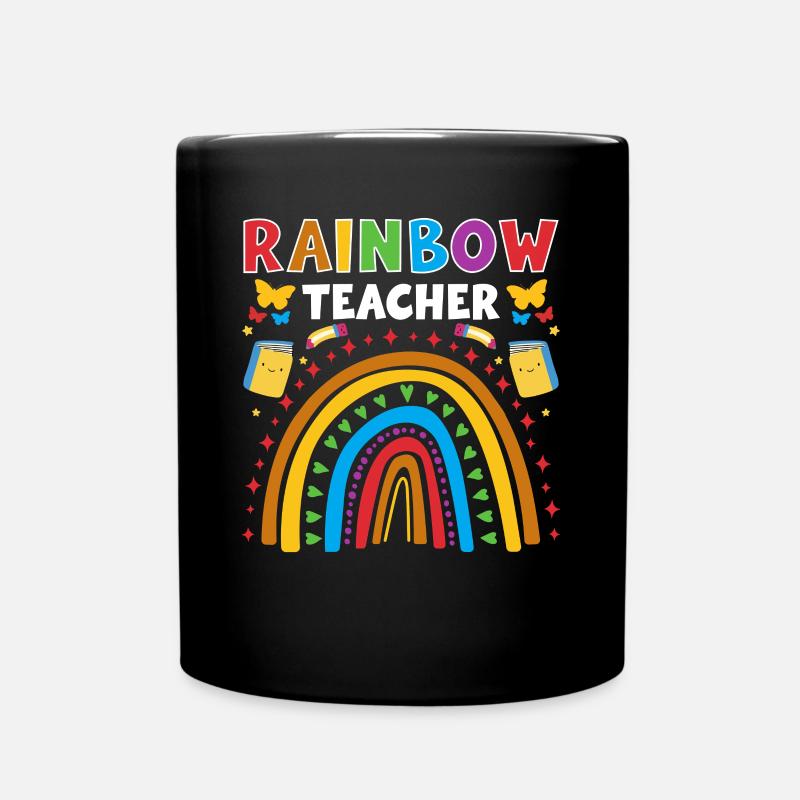 Cadeau de chemise LGBTQ + Enseignant du mois LGBT - Mug uni - noir