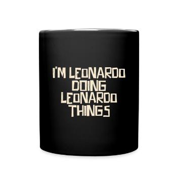 Je suis Léonard de Vinci et je fais des choses de Léonard de Vinci - Mug uni - noir - Devant