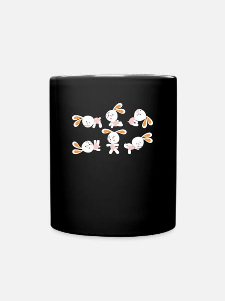 Yoga Lapin de méditation Lapin faisant des exercices de yoga - Mug uni - noir