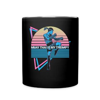Muay Thai Kickboxing Rétro - Mug uni - noir - Devant