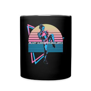 Muay Thai Kickboxing Rétro - Mug uni - noir - Devant