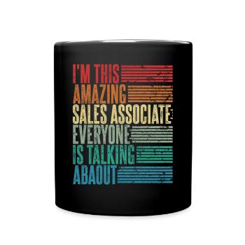Vintage Sales Rep Gift Retro - Full Colour Mug - black - Front