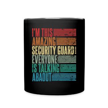 Vintage Security Guard Gift Retro - Full Colour Mug - black - Front
