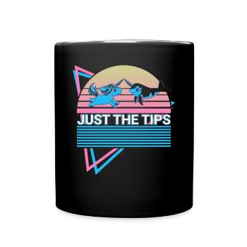 Narwal Retro - Tasse einfarbig - Schwarz - Vorne
