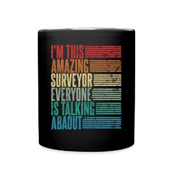 Vintage Surveyor Cadeau Rétro - Mug uni - noir - Devant