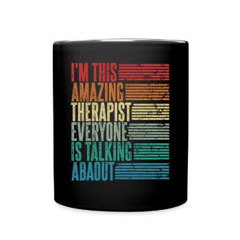 Vintage Thérapeute Thérapeute Cadeau Rétro - Mug uni - noir - Devant