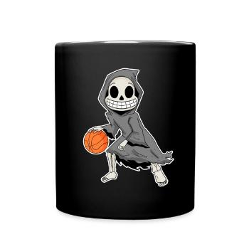 Grim Reaper plays basketball - Full Colour Mug - black - Front
